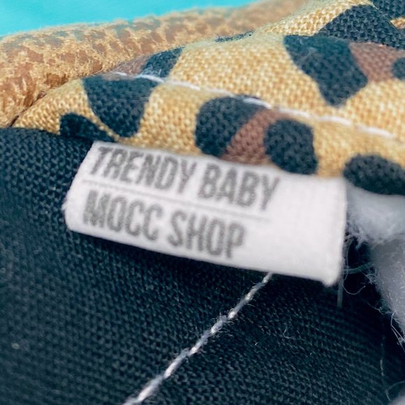 TRENDY BABY MOCC SHOP || Tan Leopard Print Infant Moccasins | 3 - 6 mo | Organic - Picture 11 of 11